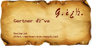 Gertner Éva névjegykártya